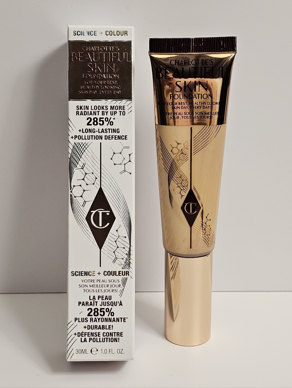 Charlotte Tilbury Charlotte's Beautiful Skin Foundation shade 2 Neutral makeup